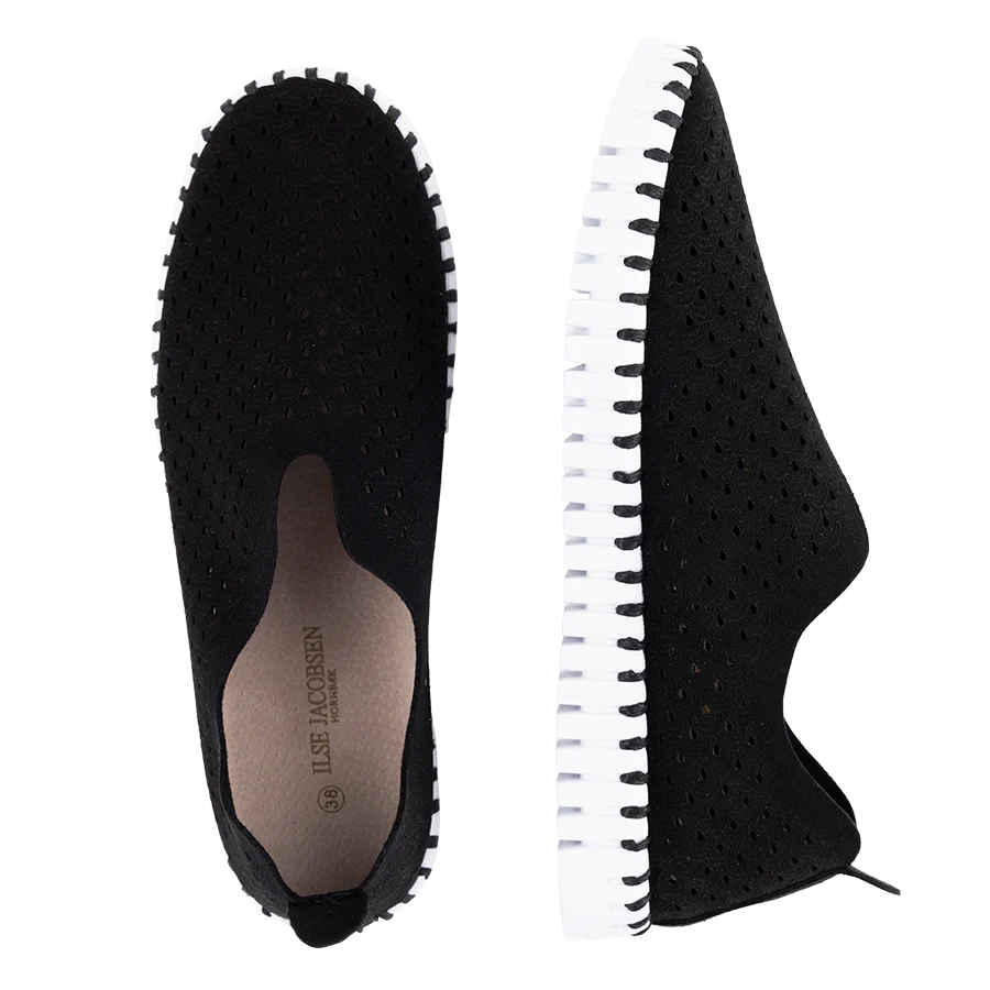 Black Slip On Tulip Shoes - Image 4