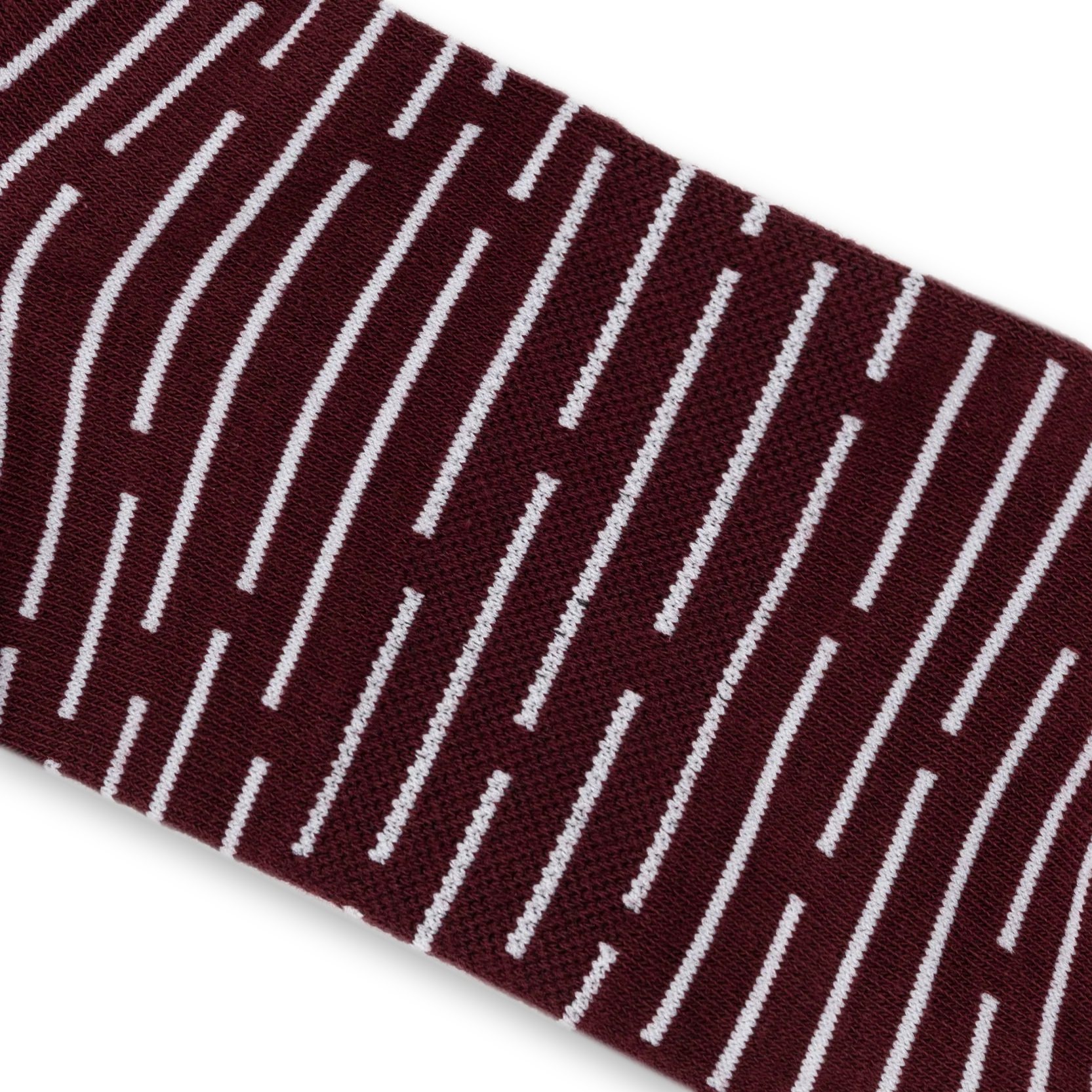 DeadSoxy Broken Stripes Maroon Dress Socks - Image 2