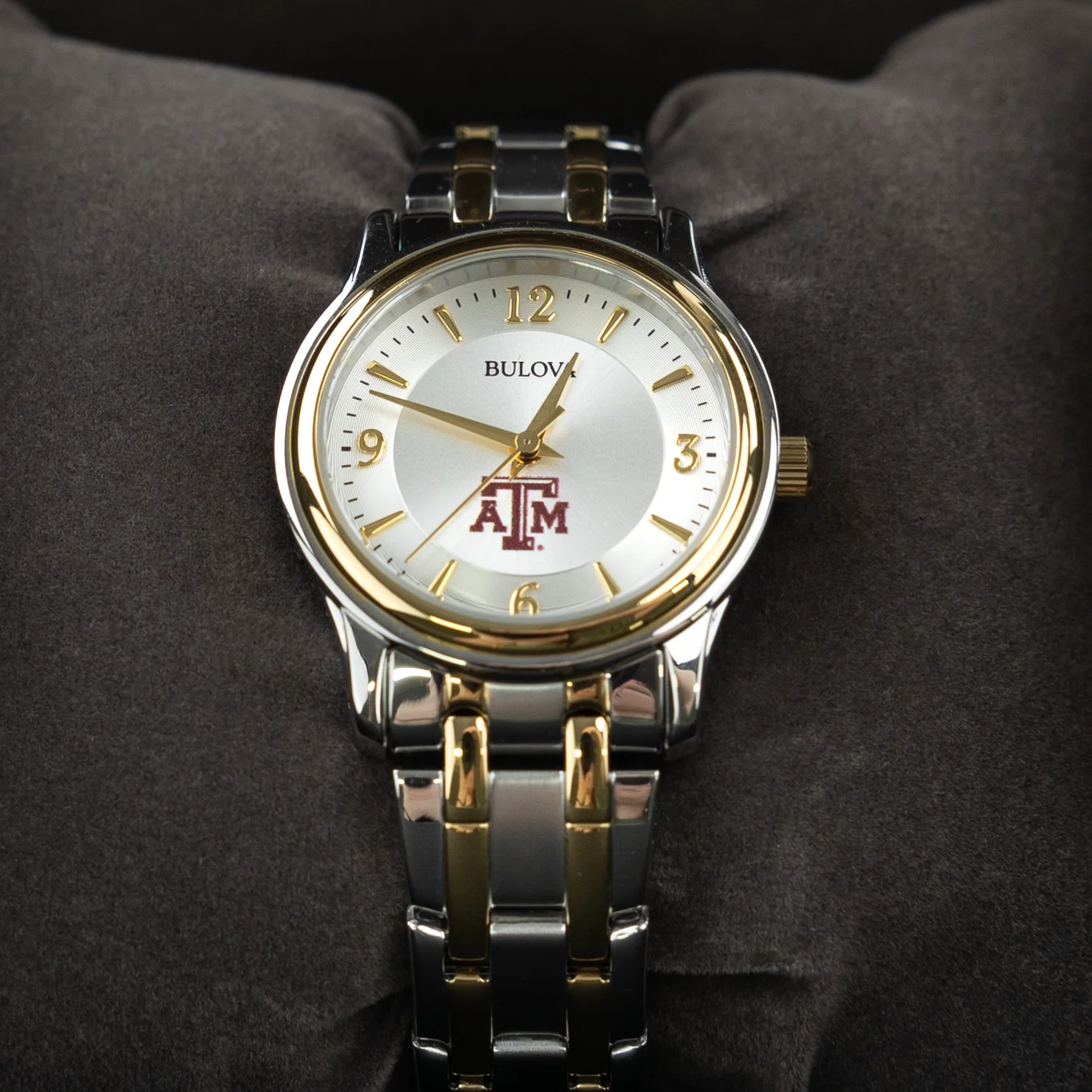 Texas A&M Bulova Two-Tone Women's Watch - Image 3
