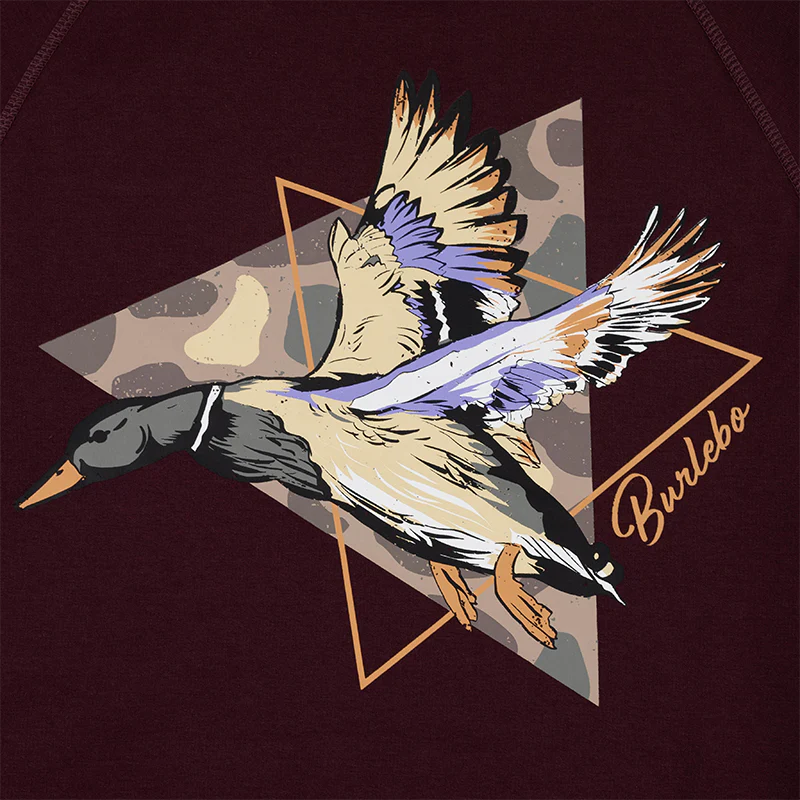 Burlebo Maroon Pintail Triangle Duck Hoodie - Image 5