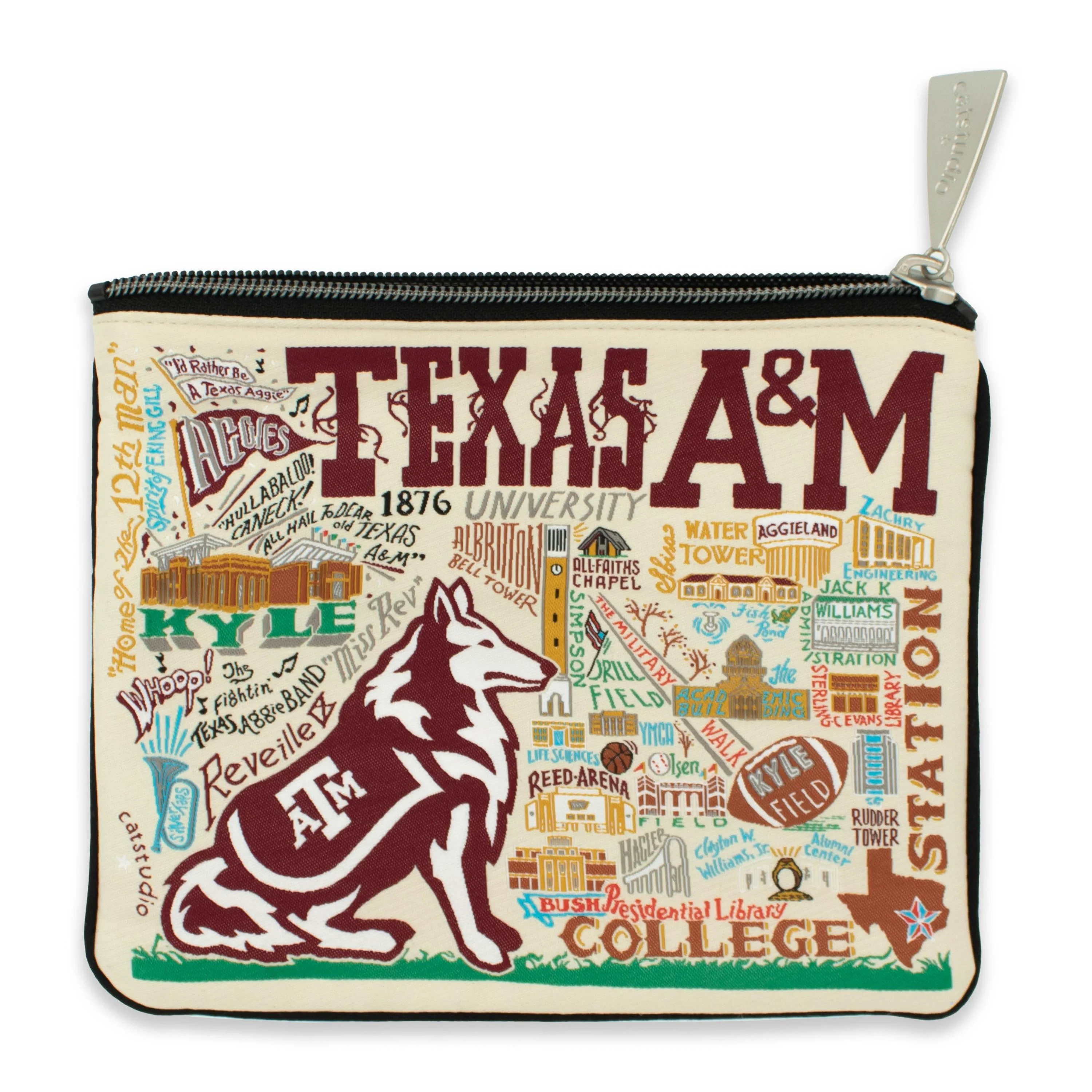 Cat Studio Texas A&M Aggie Zip Pouch