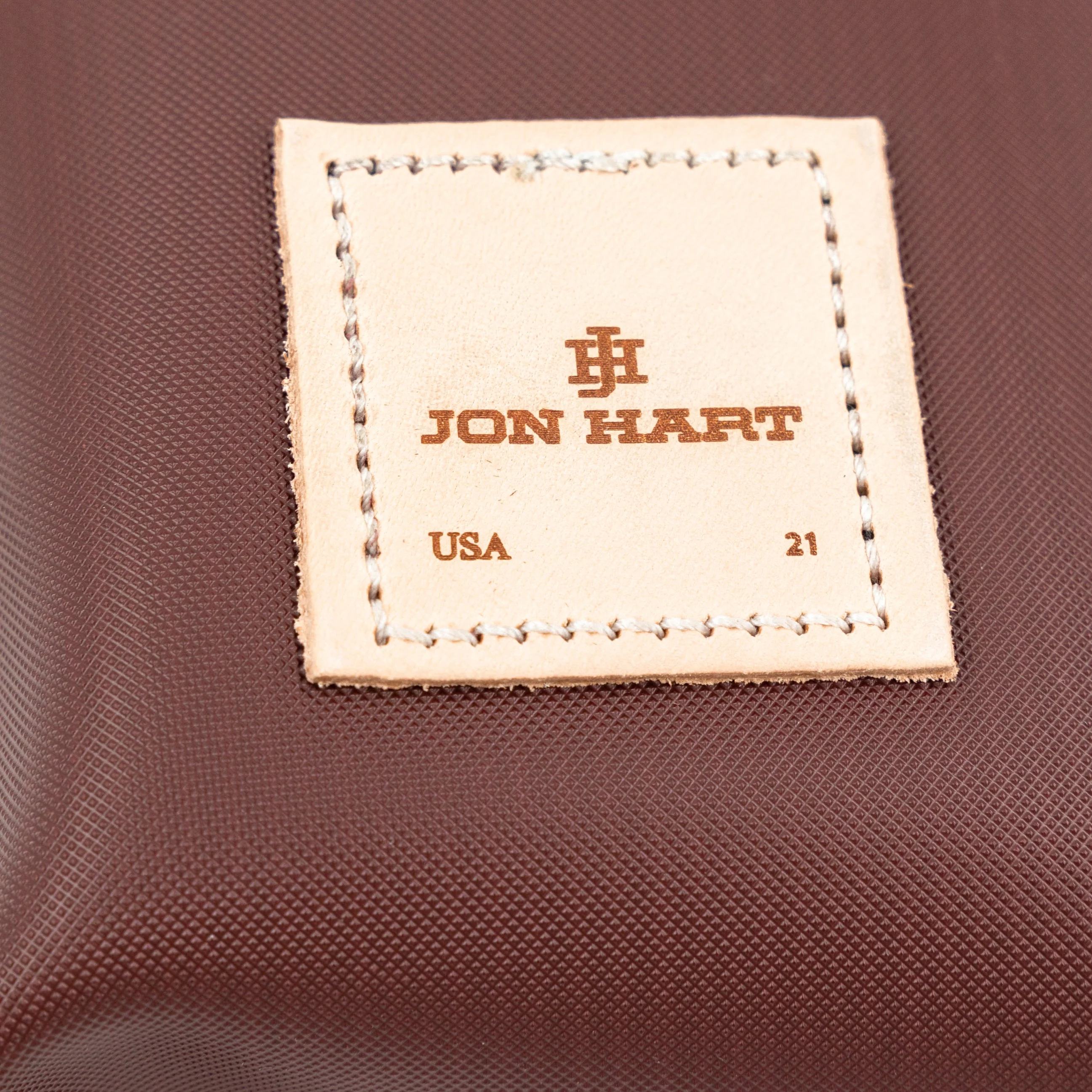 Jon Hart Maroon Leather Catch-All - Image 4