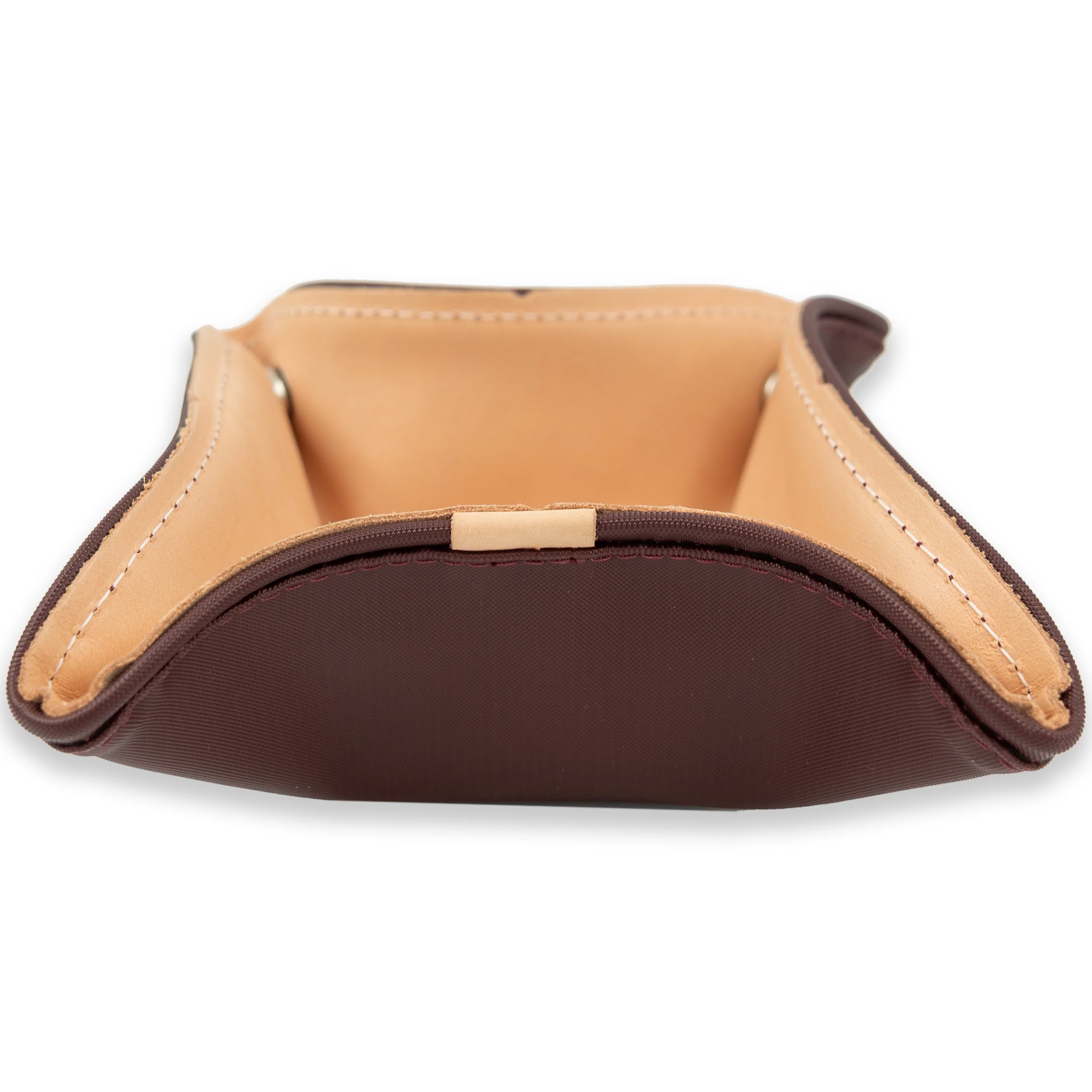 Jon Hart Maroon Leather Catch-All - Image 6