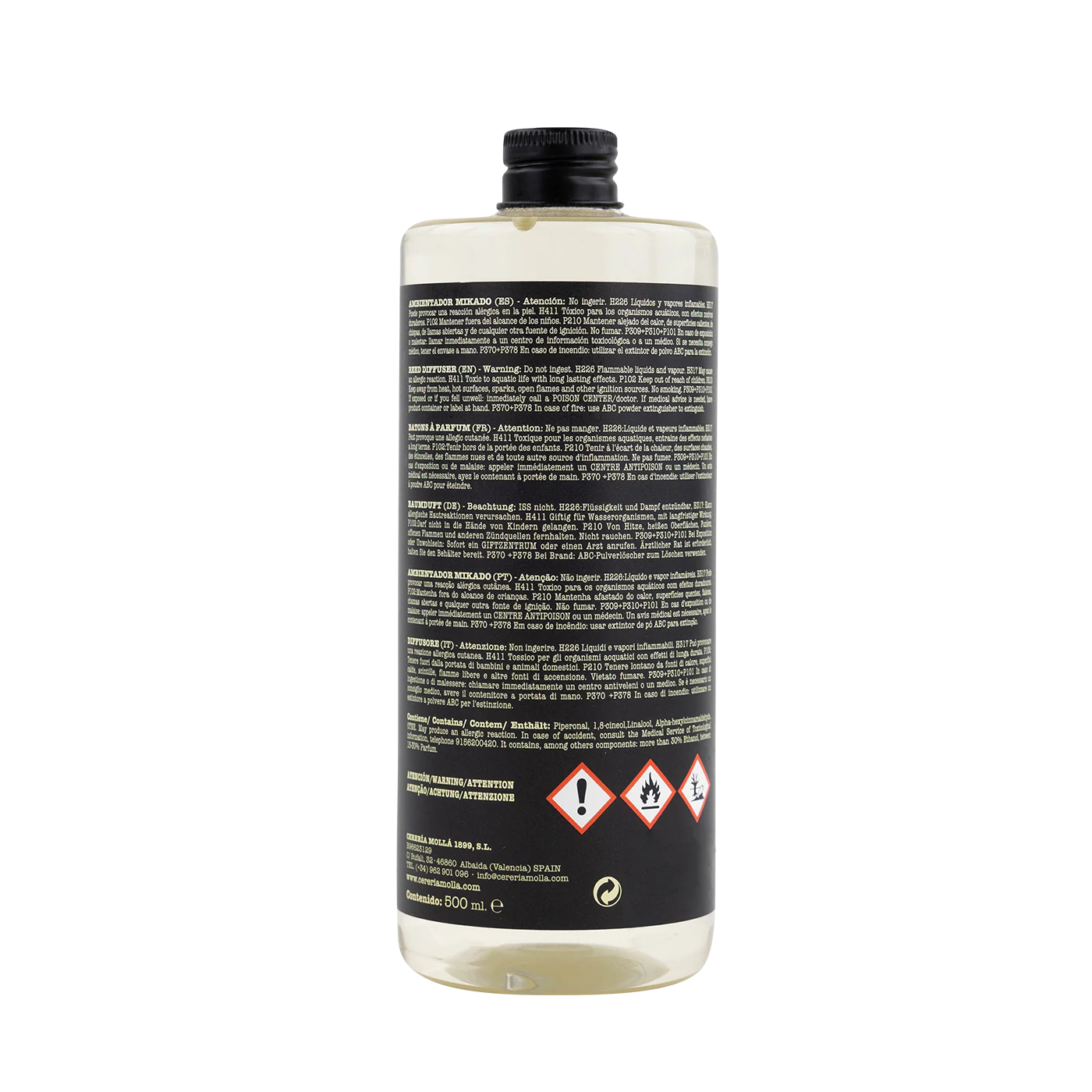 Cereria Molla Amber and Sandalwood Diffuser Refill - Image 2