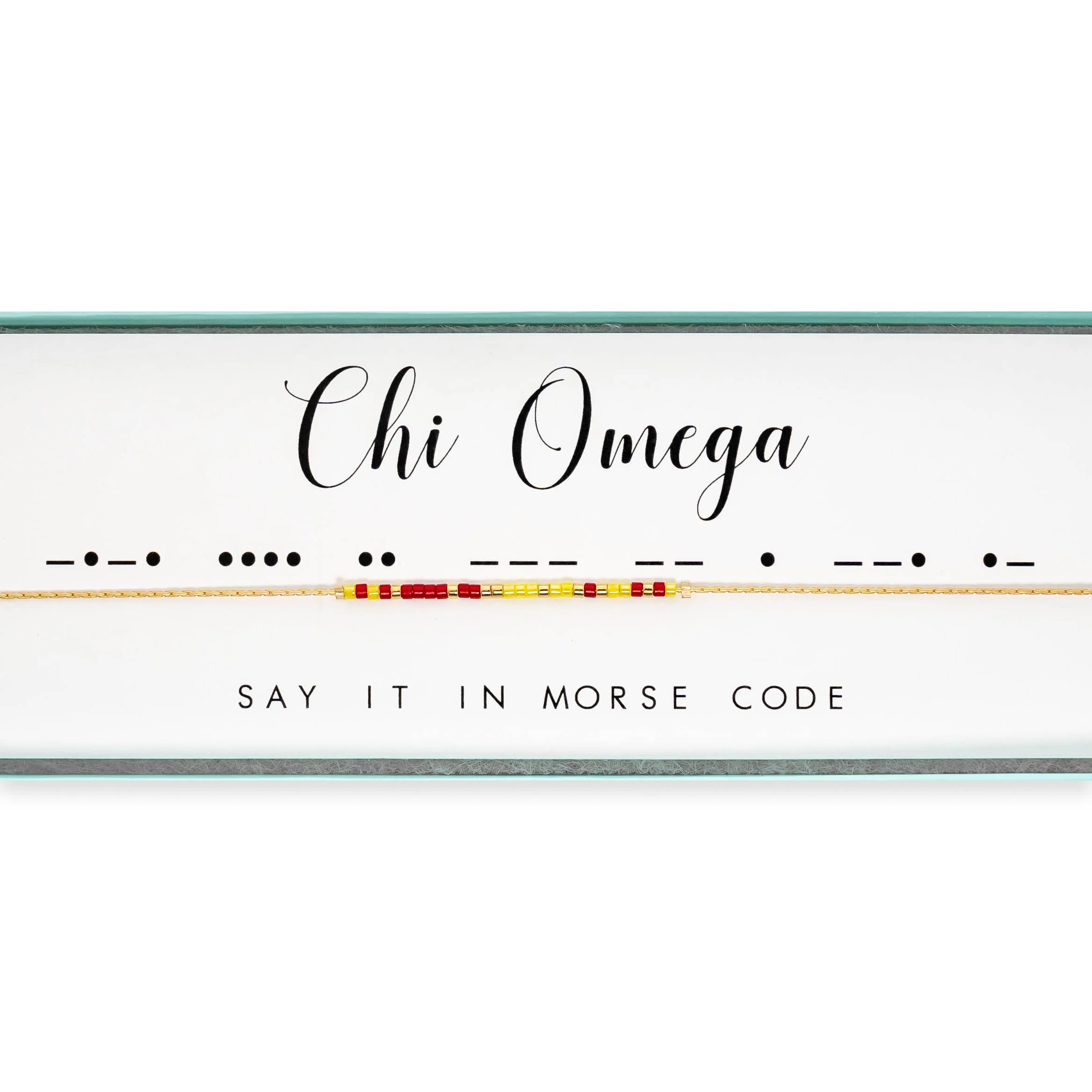 Chi OmegA&Morse Code Necklace - Image 2