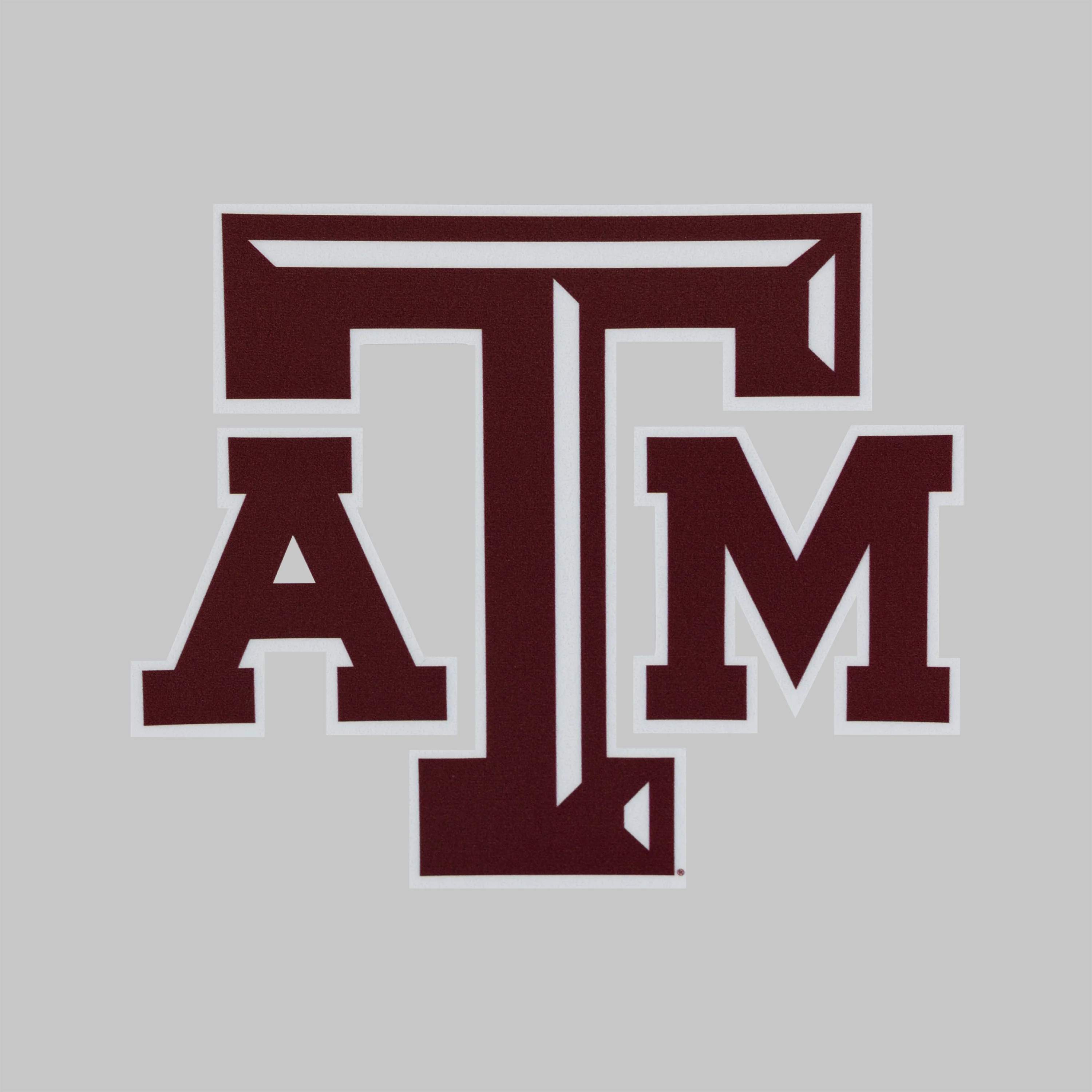 Chiseled A&M Logo Gray Decal 6 Inch