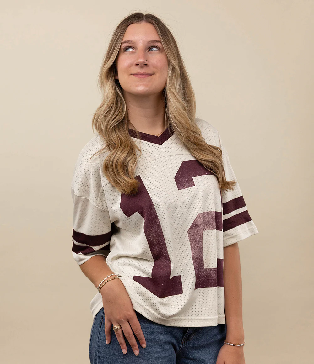 Collegiate Outfitters 12 Wide Faded Jersey - Beige - Image 2