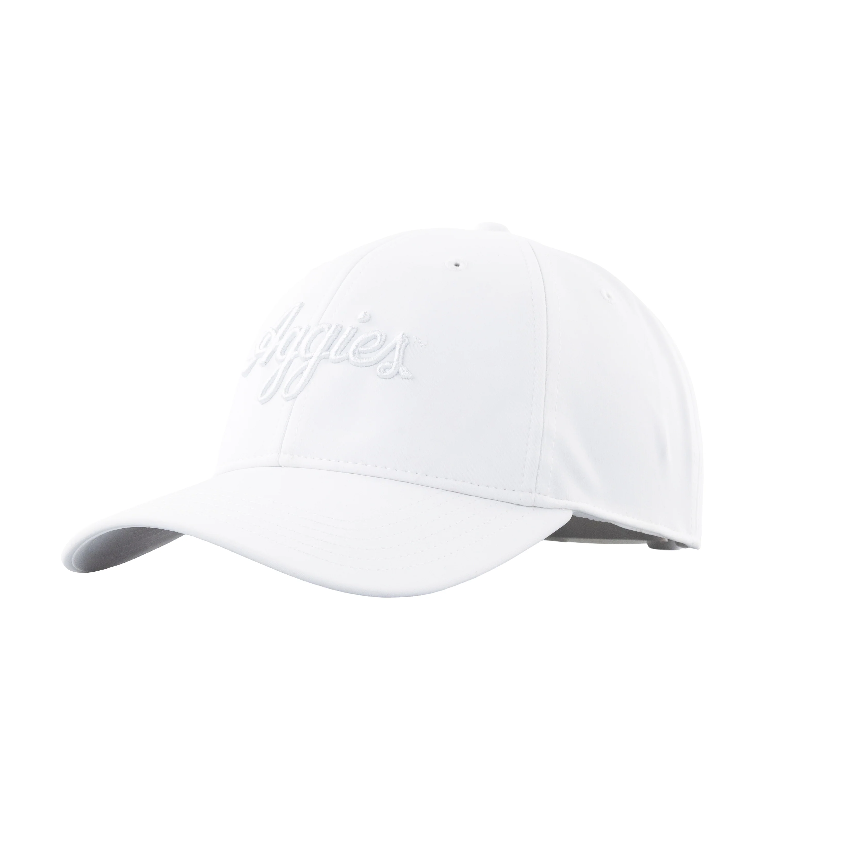 Collegiate Outfitters Aggies White on White Script Hat - Image 2