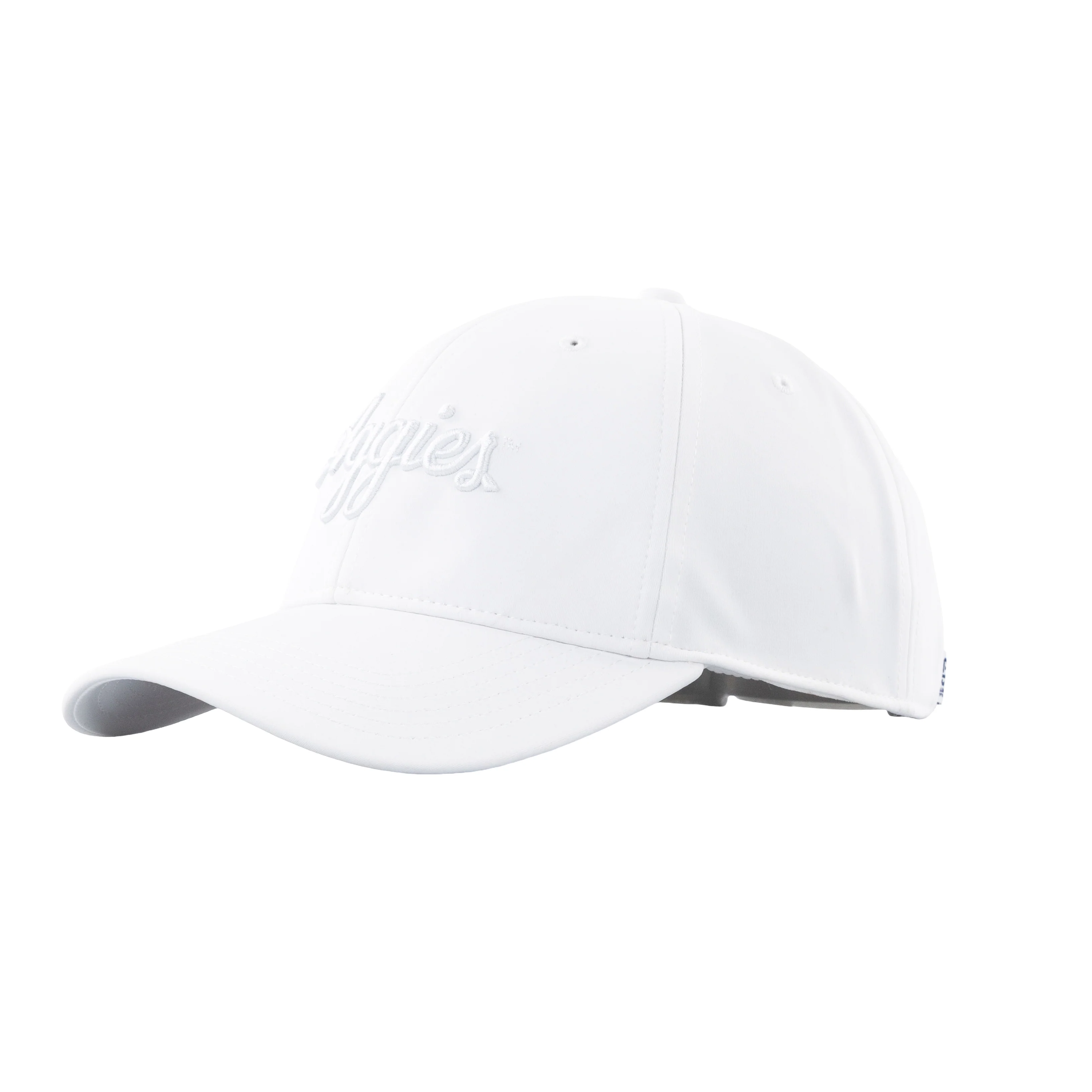 Collegiate Outfitters Aggies White on White Script Hat - Image 3