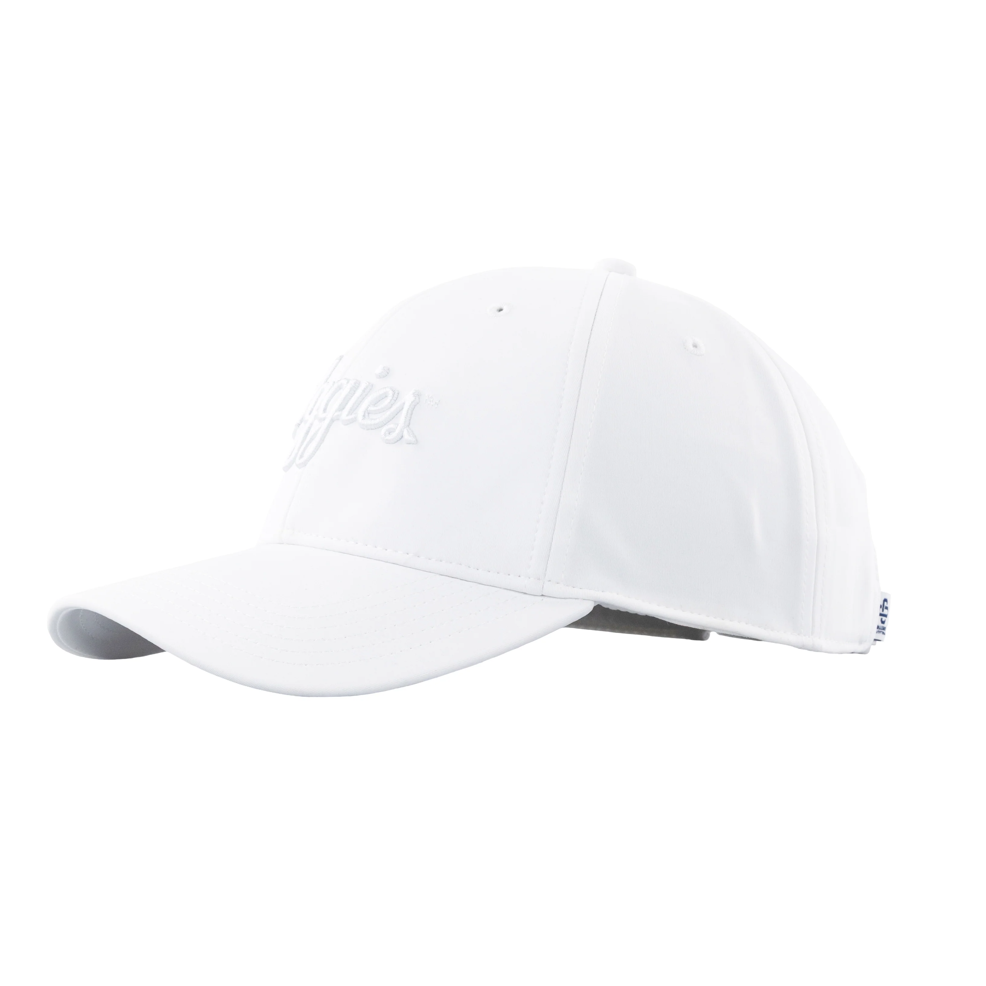 Collegiate Outfitters Aggies White on White Script Hat - Image 4