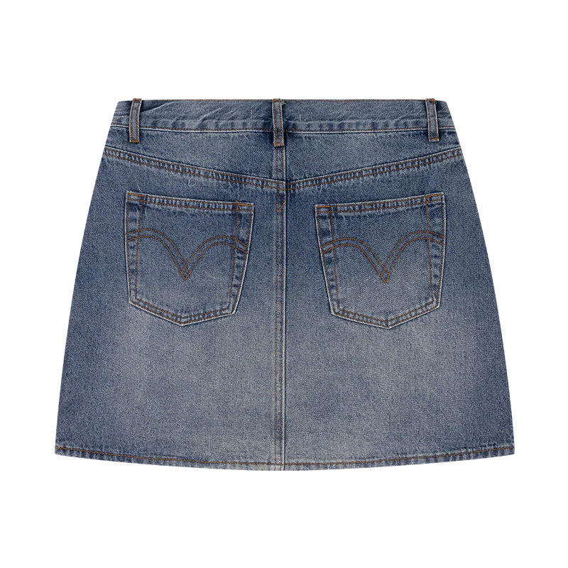 Collegiate Outfitters Denim Mini Skirt - Blue - Image 3