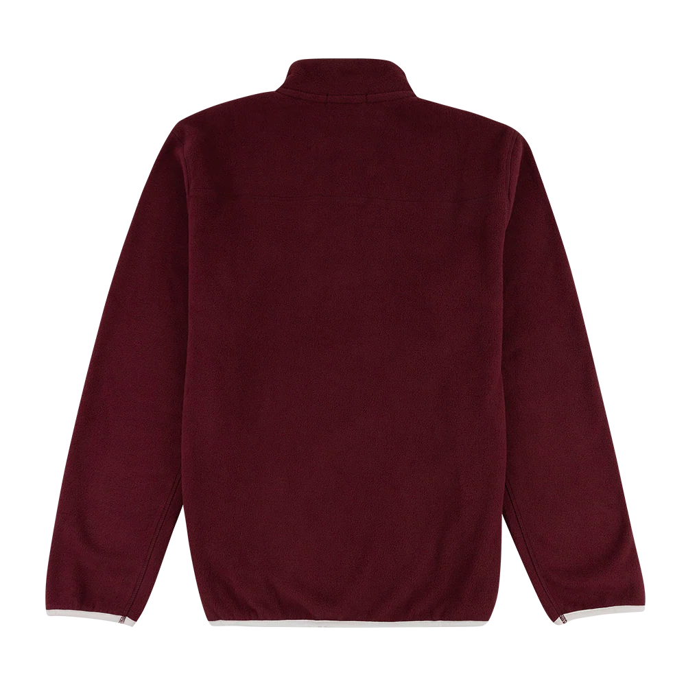 Collegiate Outfitters Fleece Button Up Quarter Zip - Maroon - Image 6
