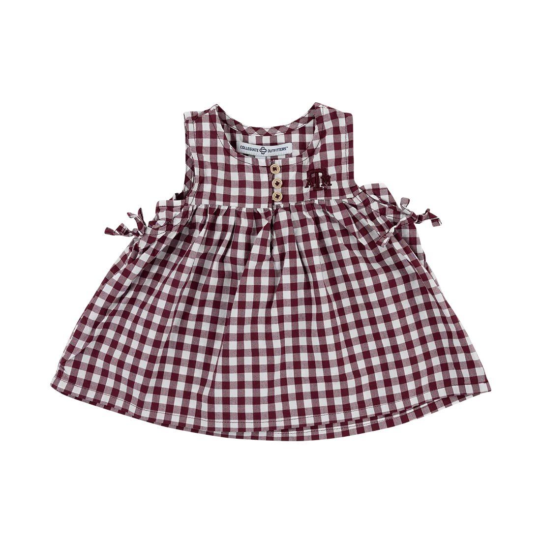 Collegiate Outfitters Infant Girls Plaid Set - Maroon - Image 3