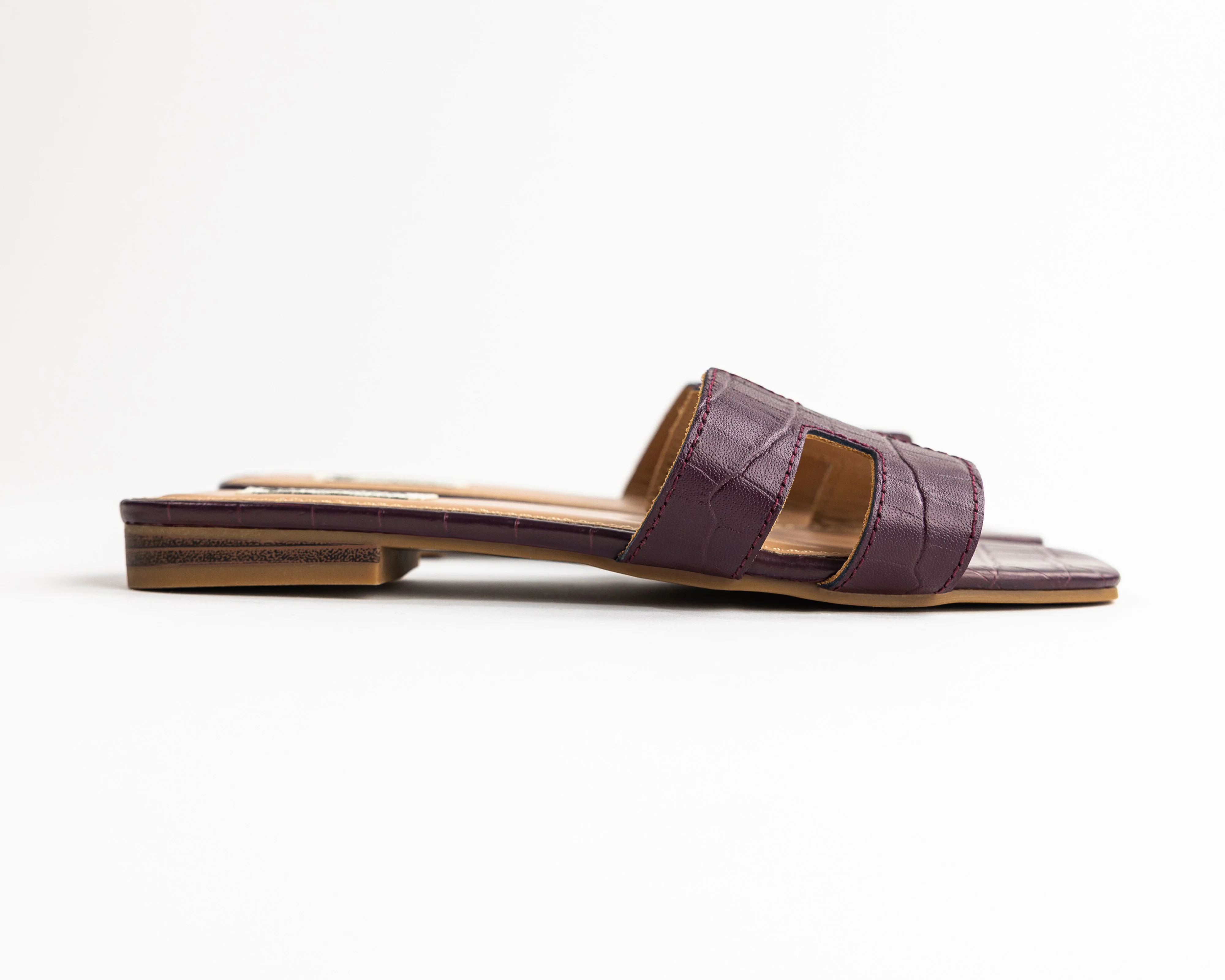 Collegiate Outfitters Maroon Croc H Slide - Image 3