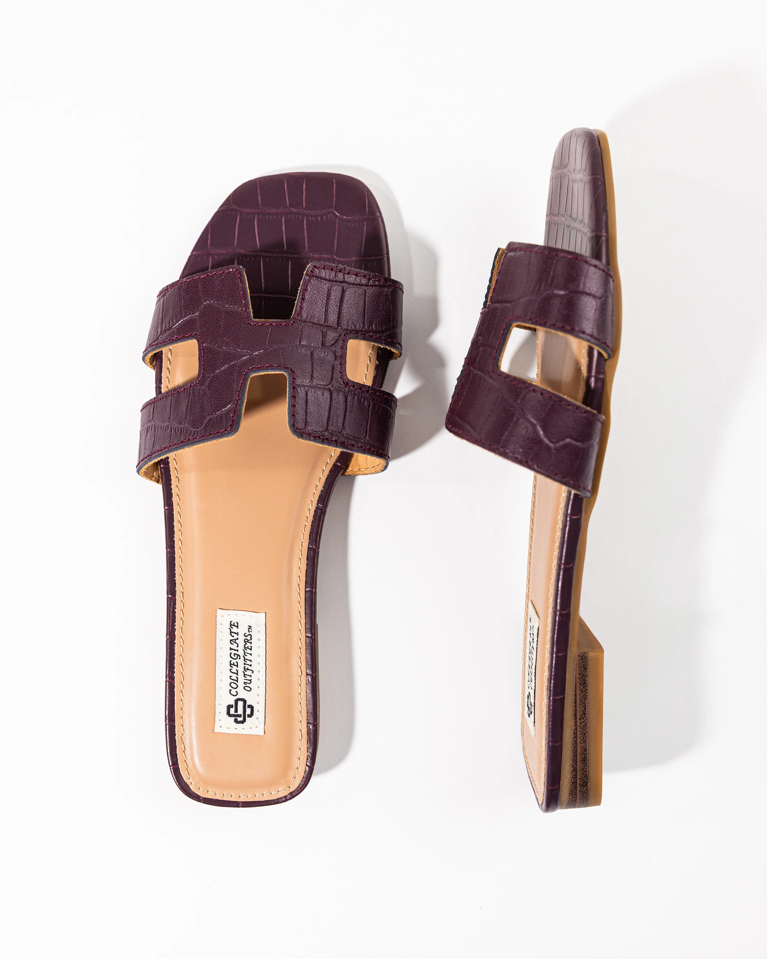 Collegiate Outfitters Maroon Croc H Slide - Image 5
