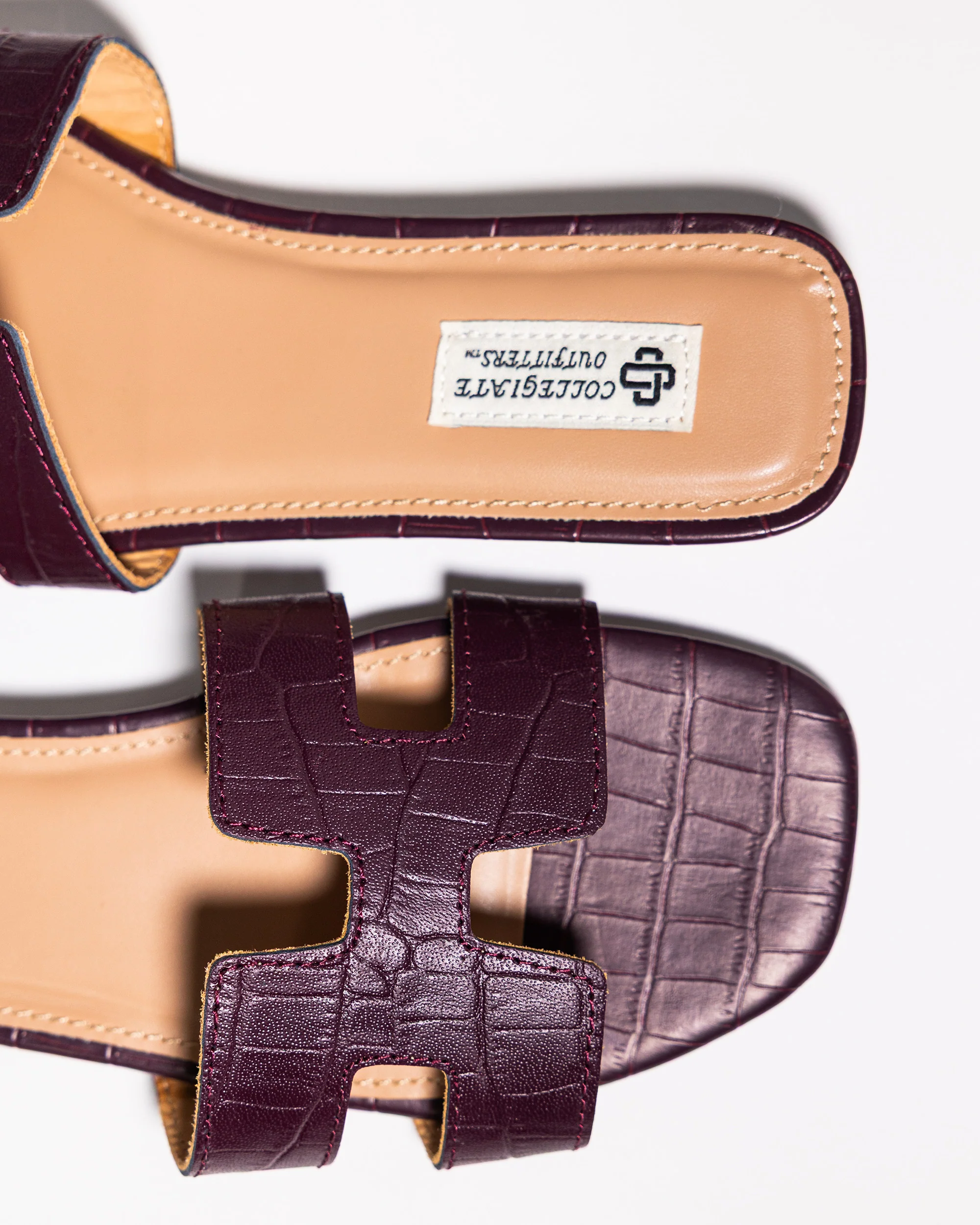 Collegiate Outfitters Maroon Croc H Slide - Image 8