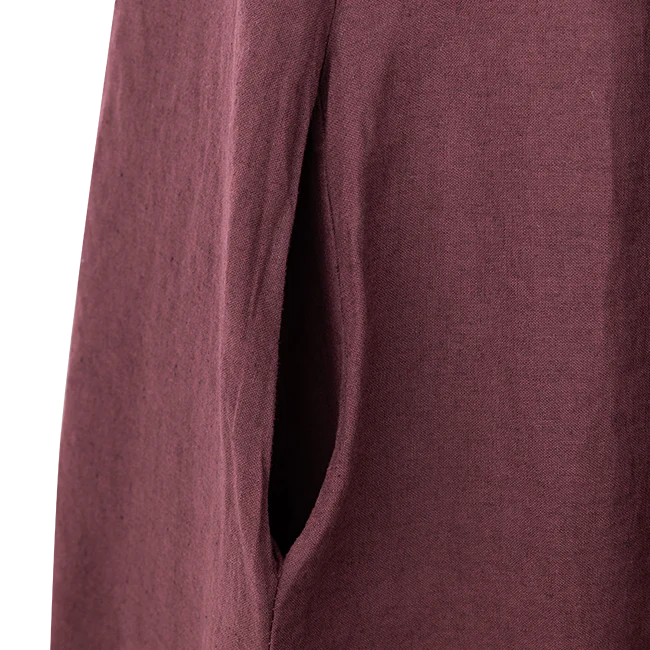 Collegiate Outfitters Maroon Linen Relaxed Dress - Image 2