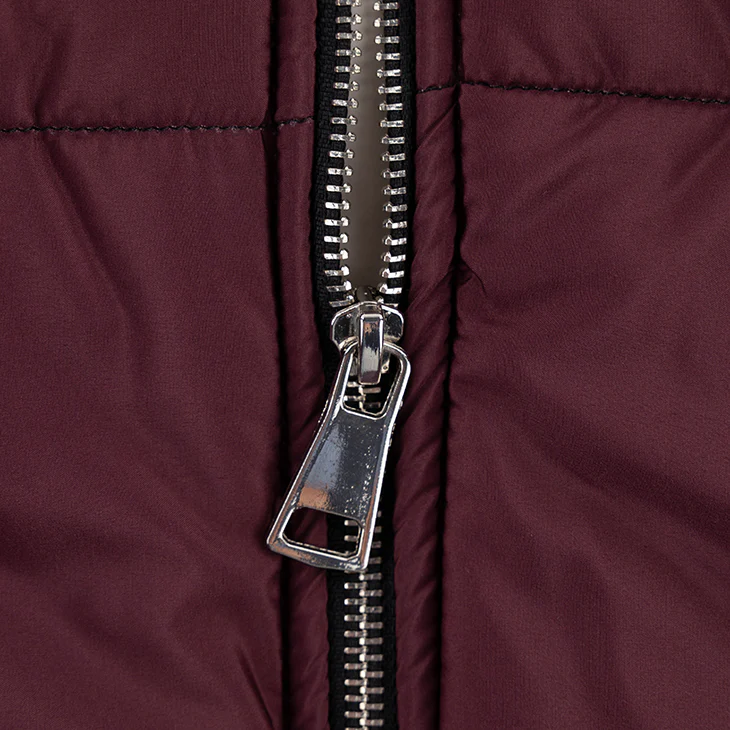 Collegiate Outfitters Maroon Winter Cropped Puffer Vest - Image 5