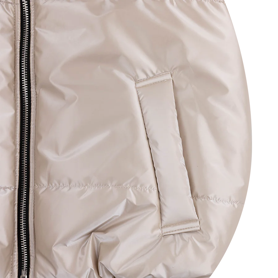 Collegiate Outfitters Metallic Winter Puff Cropped Vest - Image 7