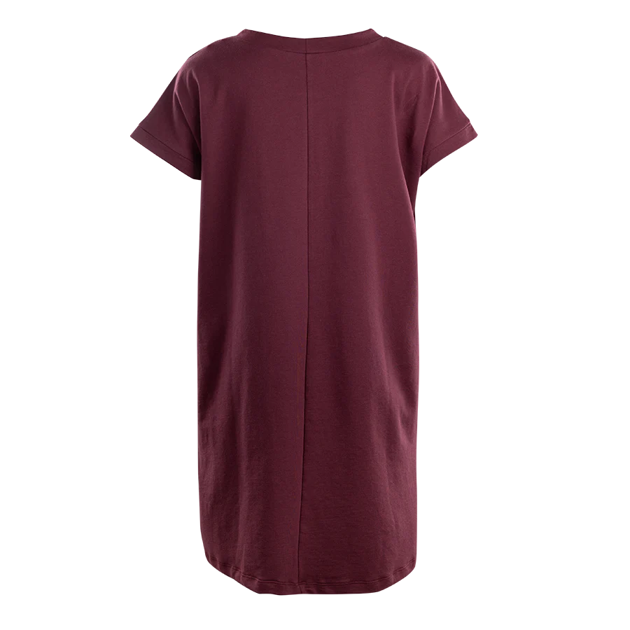 Collegiate Outfitters Short Sleeve T-Shirt Dress - Maroon - Image 3