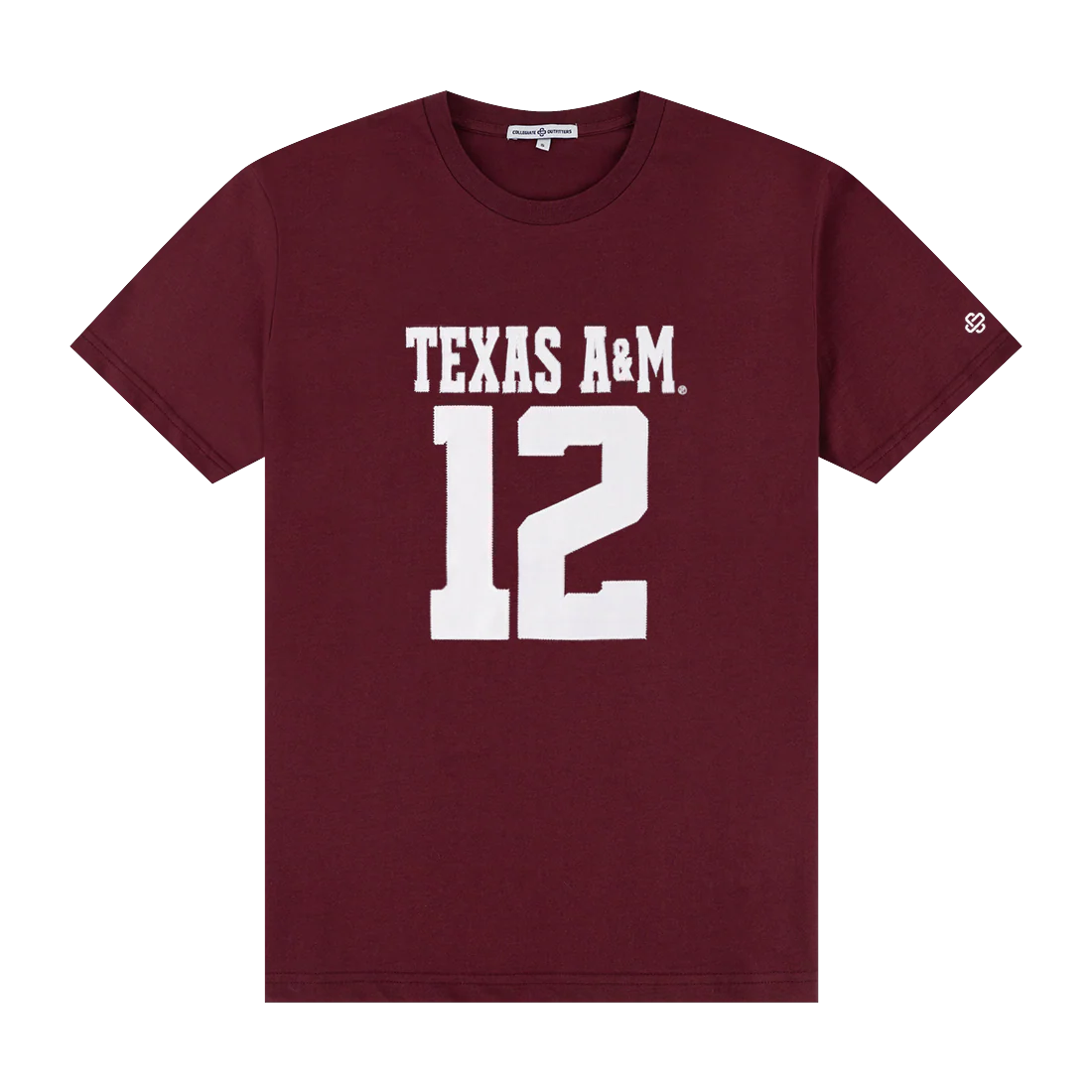 Collegiate Outfitters Texas A&M Fabric Letters Maroon Jersey Tee