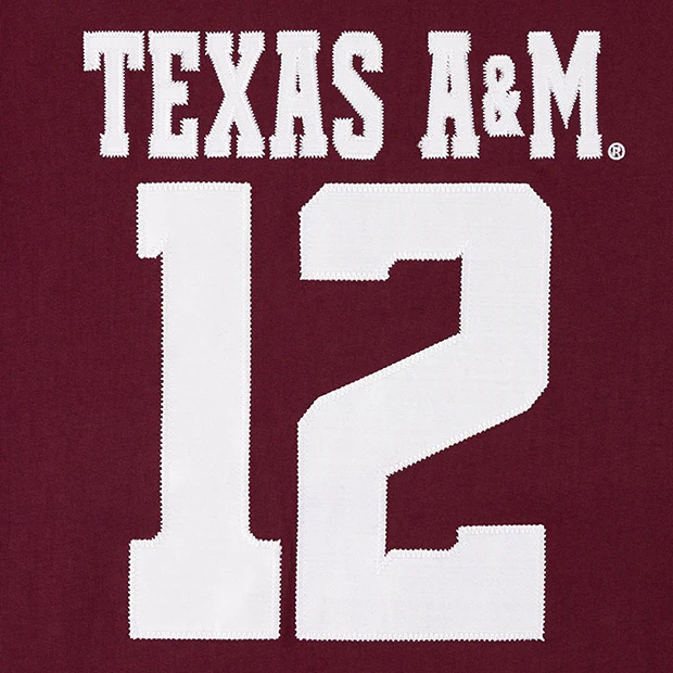 Collegiate Outfitters Texas A&M Fabric Letters Maroon Jersey Tee - Image 3