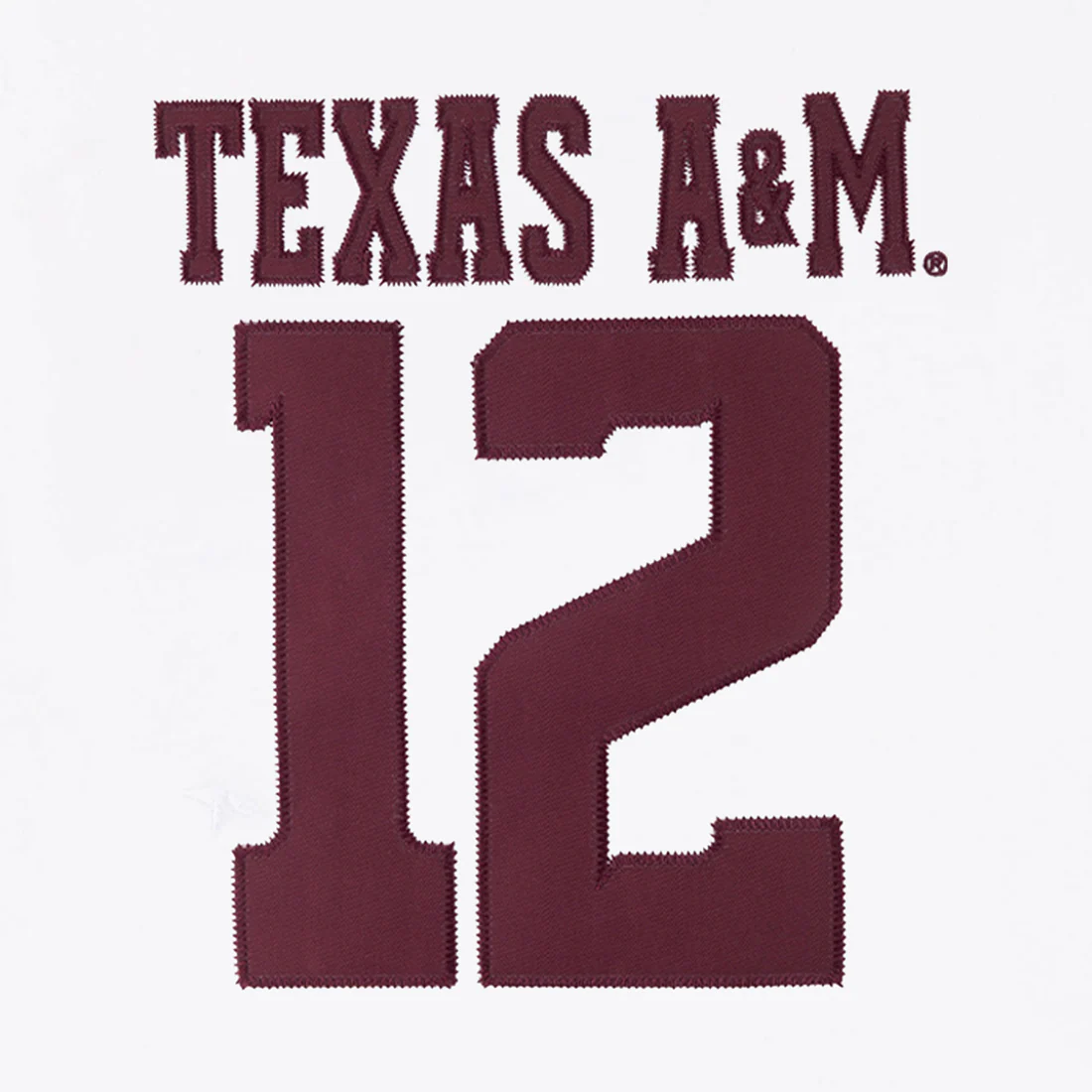 Collegiate Outfitters Texas A&M Fabric Letters White Jersey Tee - Image 3