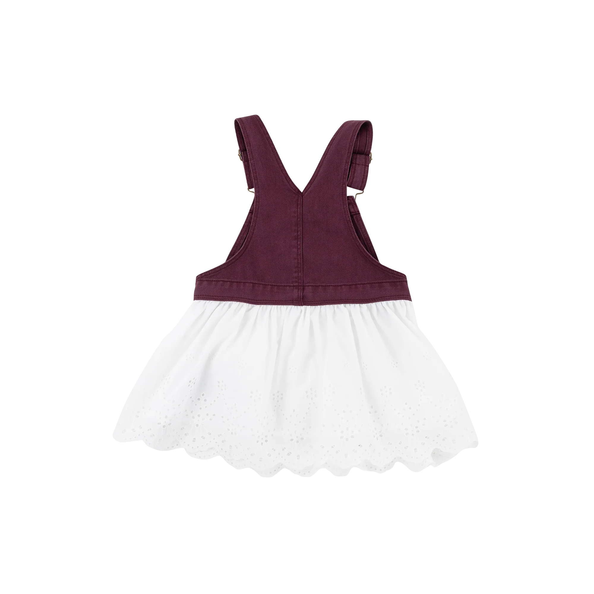 Collegiate Outfitters Toddler Overall Lace Dress - Maroon - Image 2