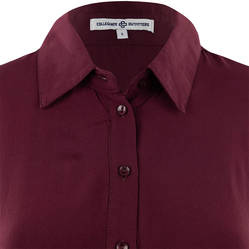 Collegiate Outfitters Women's Button Down - Maroon - Image 3