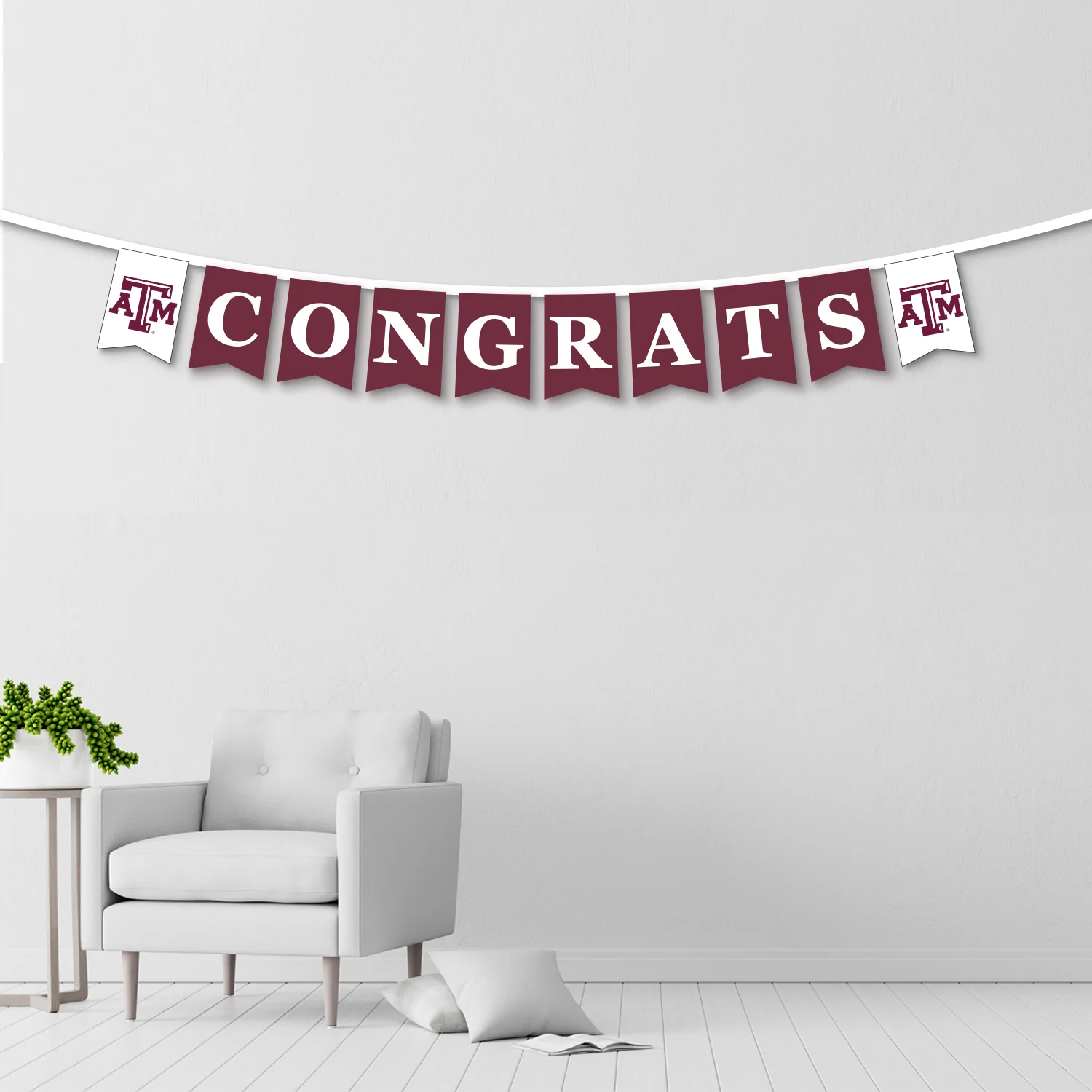Texas A&M Congrats Felt String Banner - Image 2