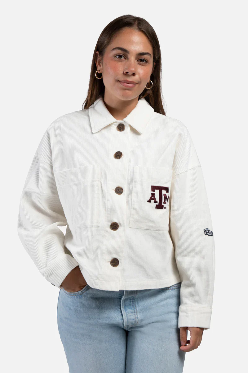 Texas A&M Hype & Vice Cropped Corded Jacket - Image 2