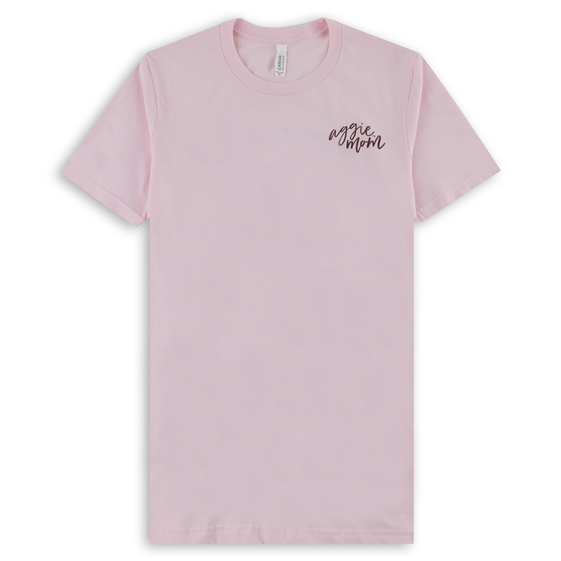 Texas A&M Pink Cursive Aggie Mom T-Shirt - Image 4