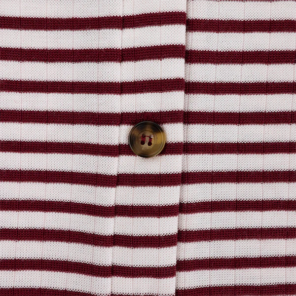 Double Zero Striped Button Down Tank Top - Maroon - Image 4