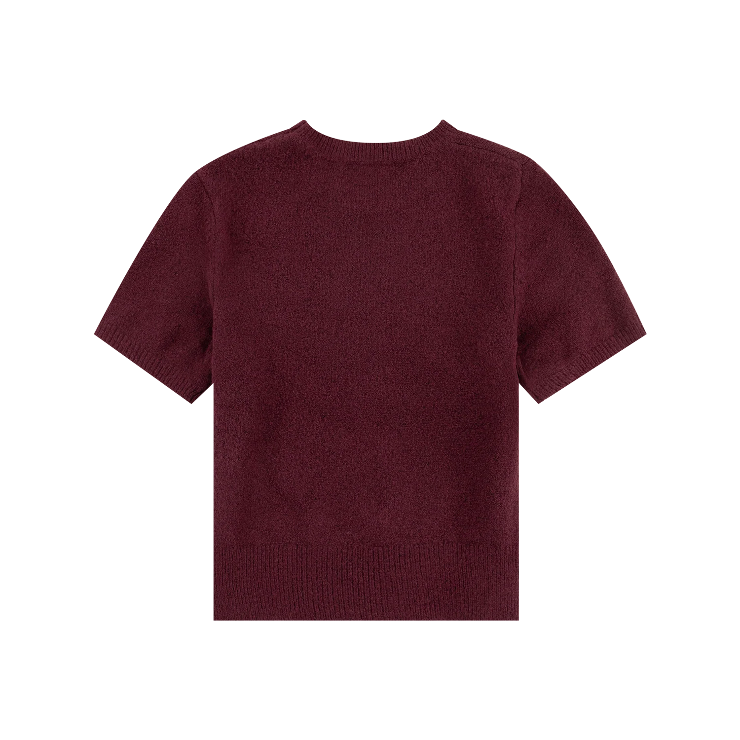 Double Zero Women's Short Sleeve Sweater Top - Maroon - Image 2