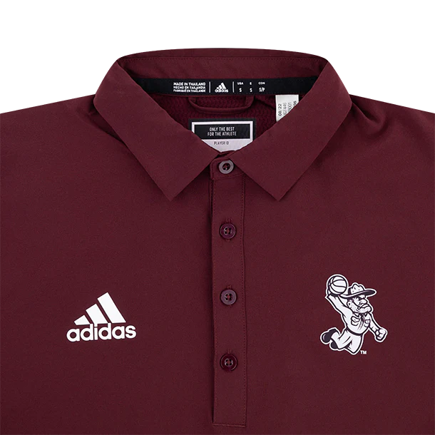 Dunking Ol' Sarge Adidas Maroon Basketball Polo - Image 3