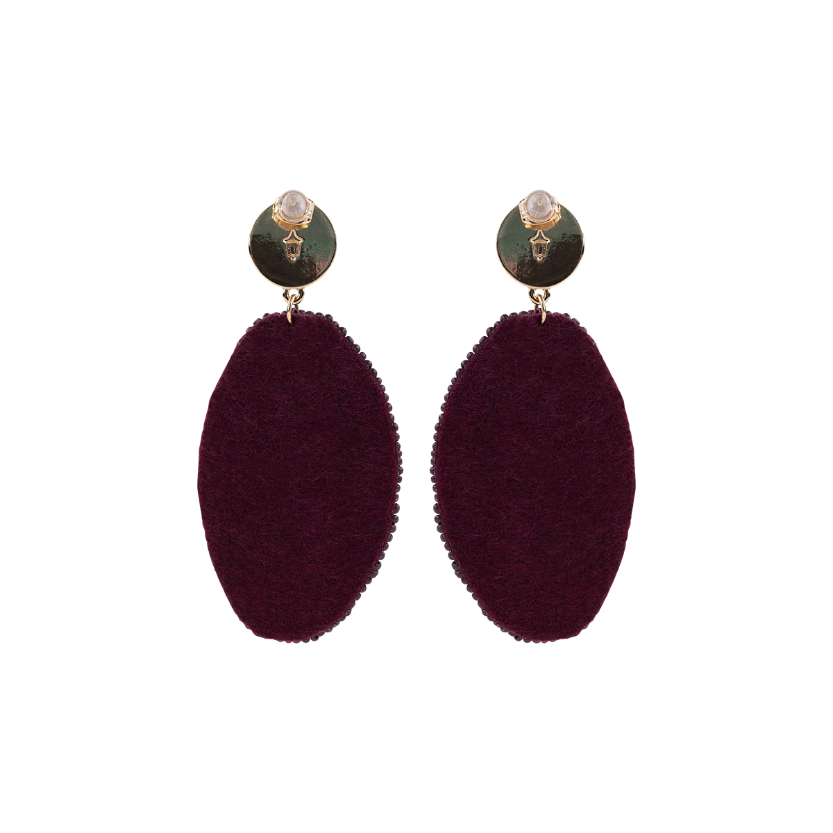 Emerson Street Gold Touch Back Football Earrings - Image 2