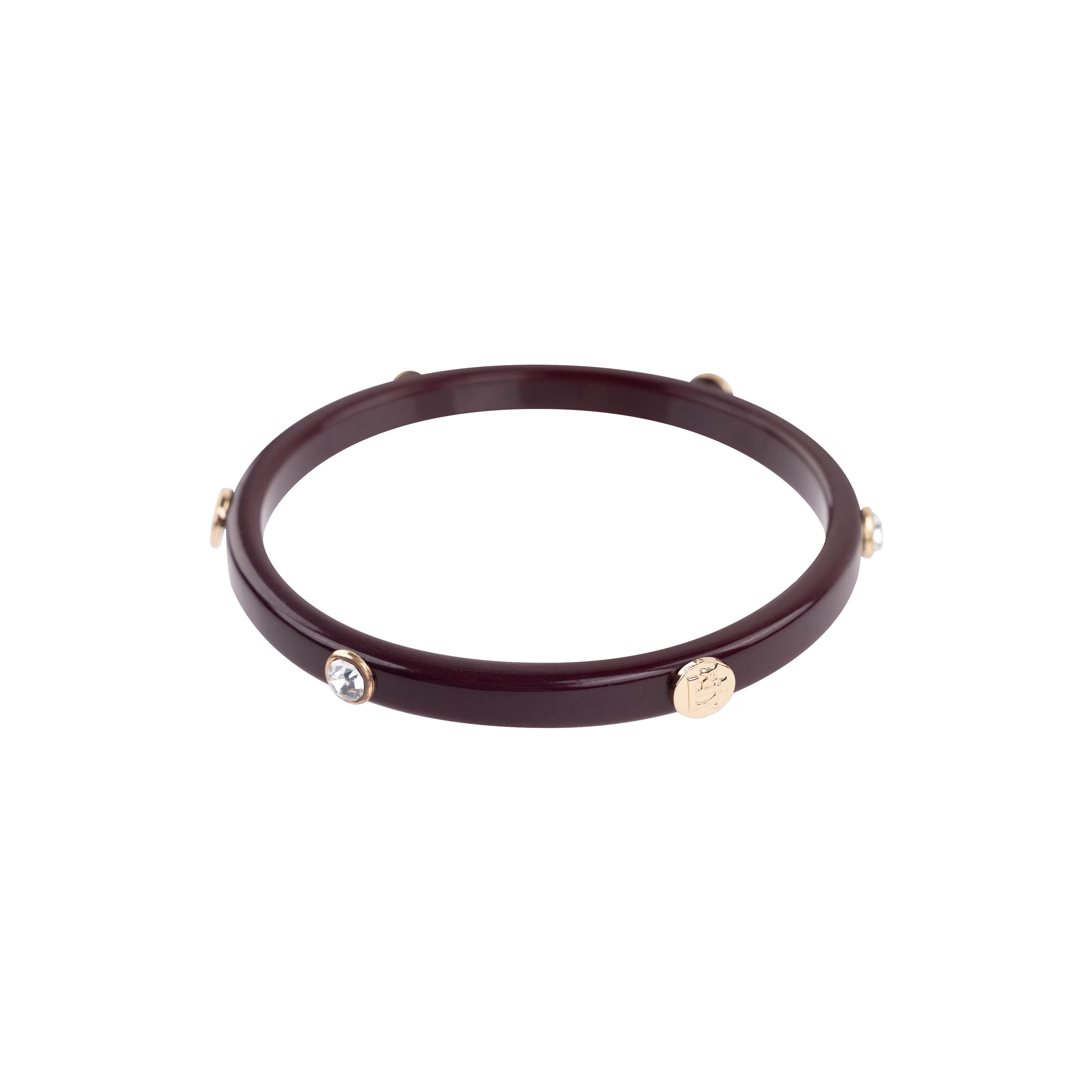 Texas A&M Emerson Street Maroon Bangle with Rhinestones and Charms
