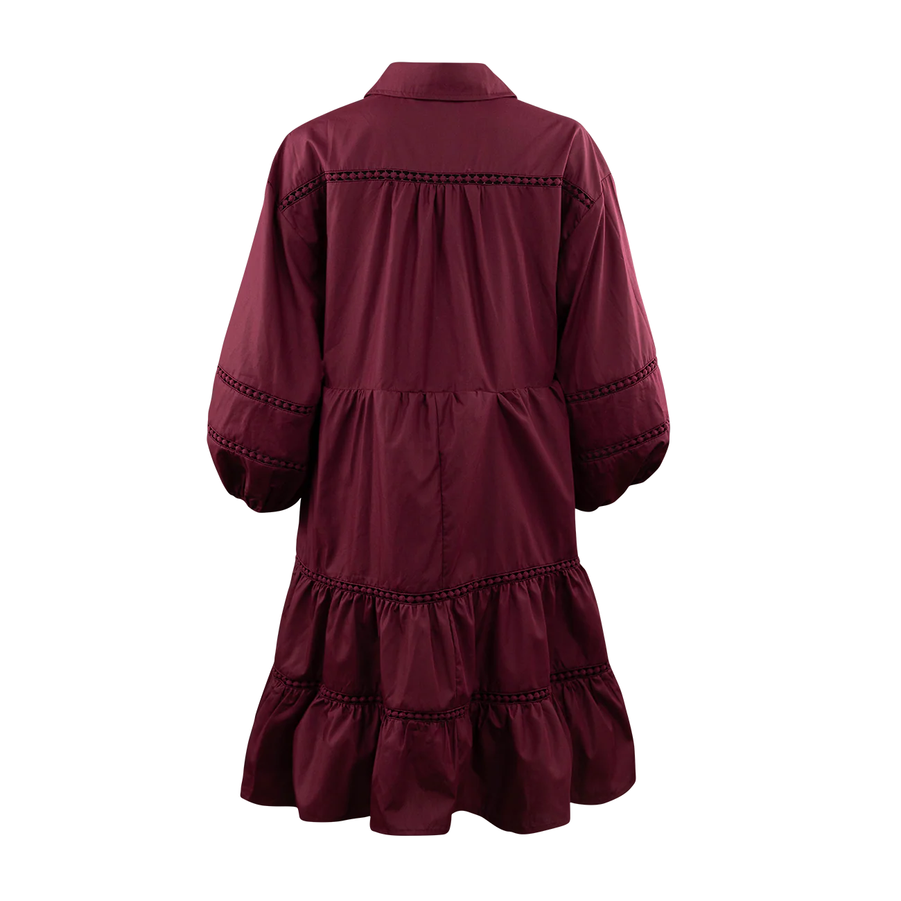 ENTRO Long Sleeve Button Down Tiered Dress - Image 2