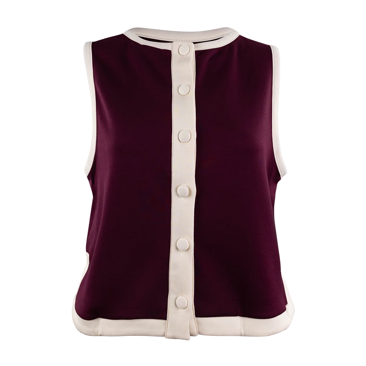 ENTRO Soft Tennis Tank and Skirt Set - Maroon - Image 3