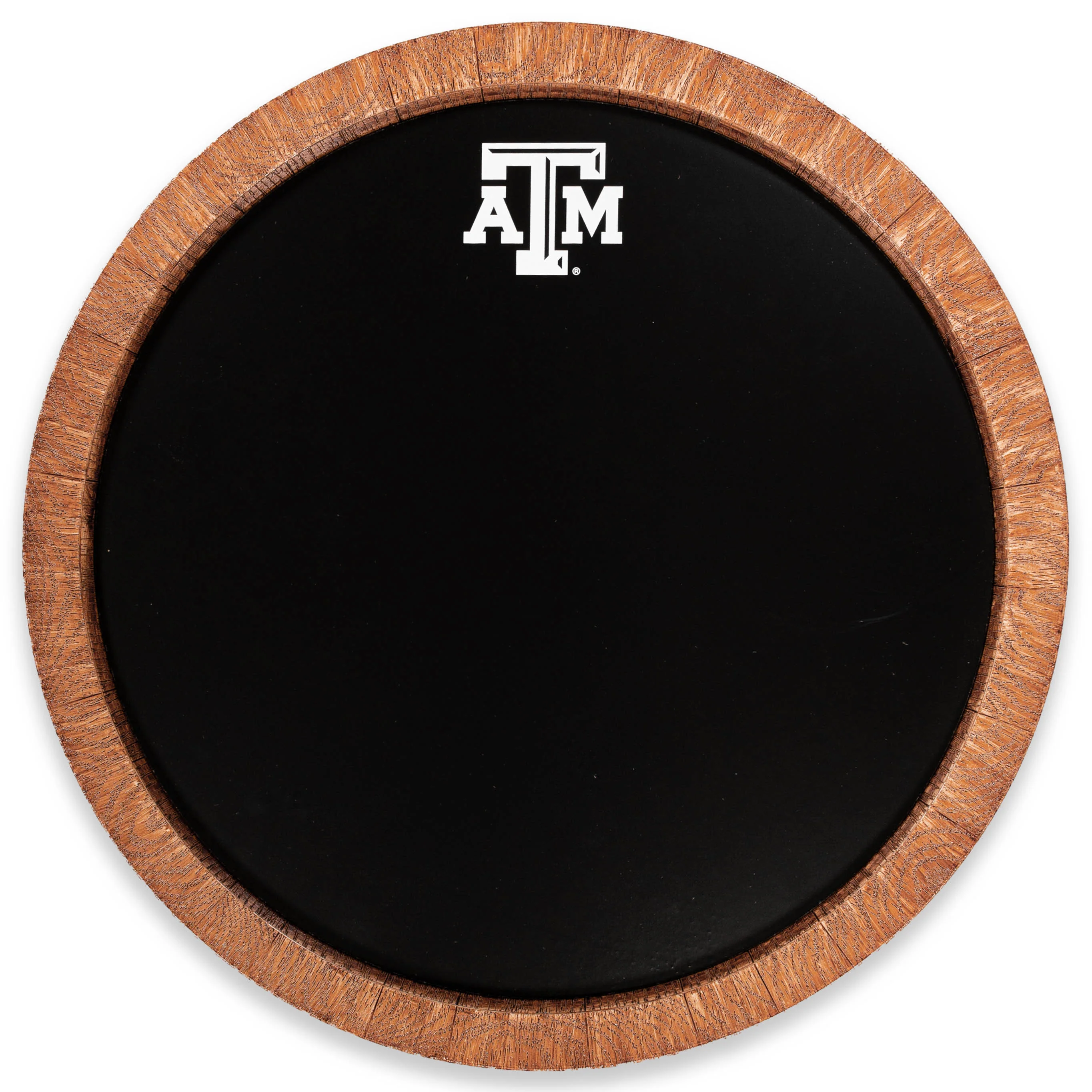 Texas A&M Faux Barrel Round Chalkboard