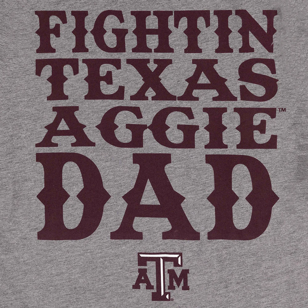 Fightin' Texas Aggie Dad Grey T-Shirt - Image 3