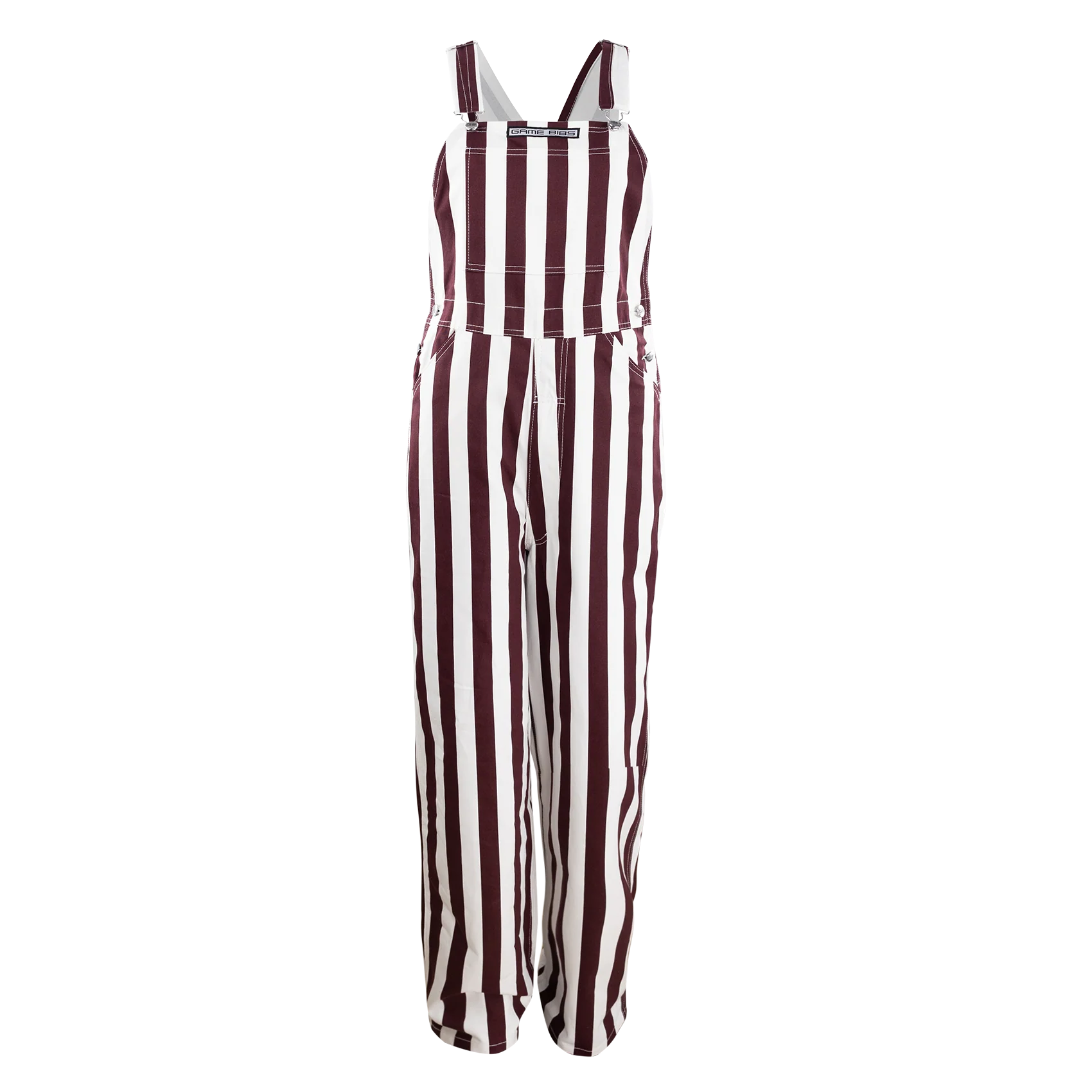Gameday Bibs Striped Overalls