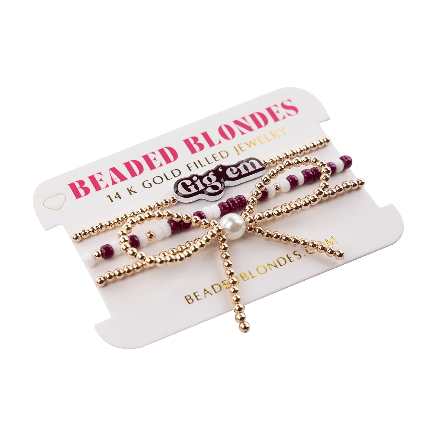 Gameday Bow Stack of 3 Bracelets - Image 2