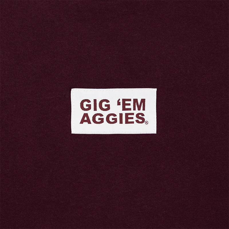 Gig 'Em Aggies Scarlet & Gold Boxy Crewneck - Maroon - Image 2