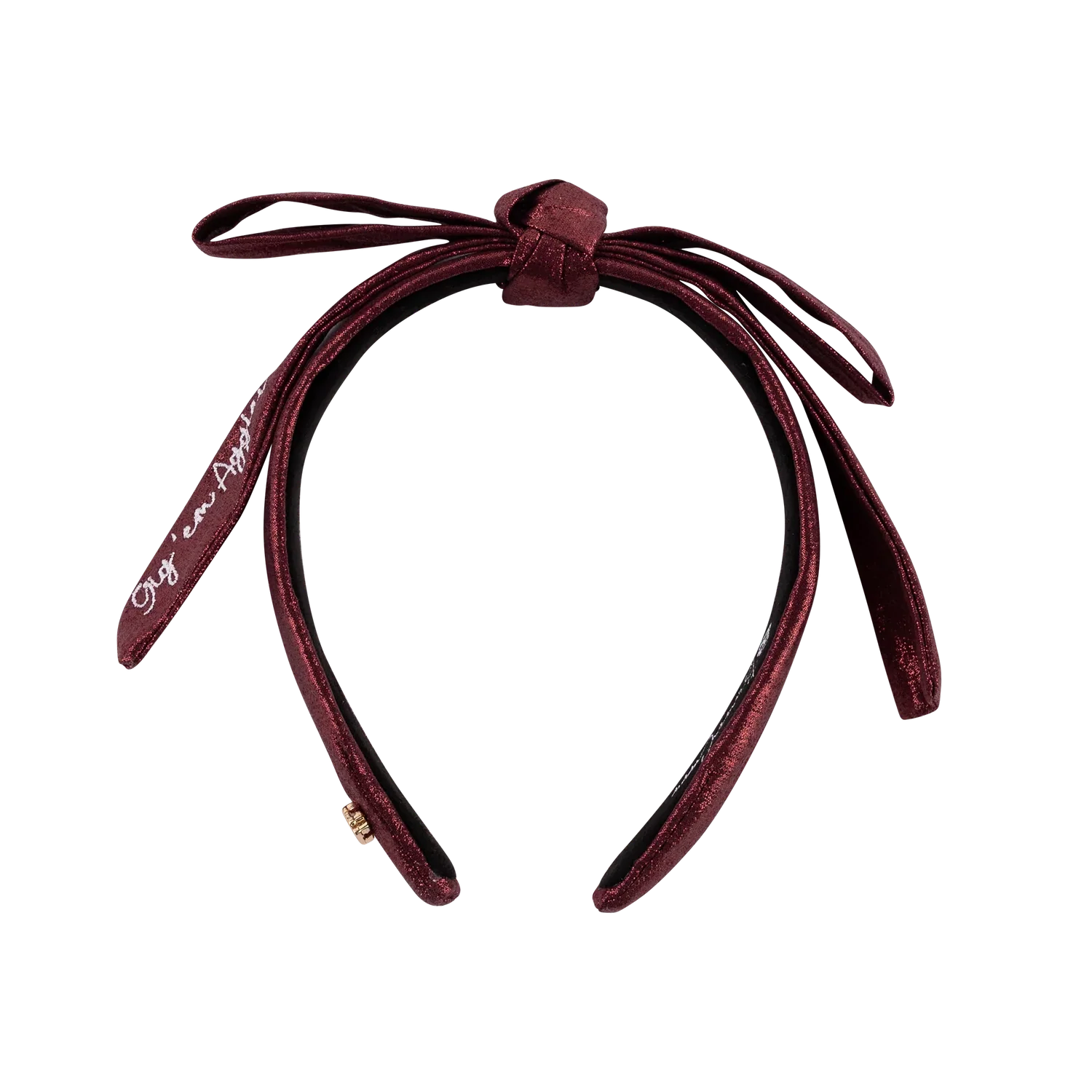 Gig 'Em Aggies Thin Embroidered Ribbon Bow Headband