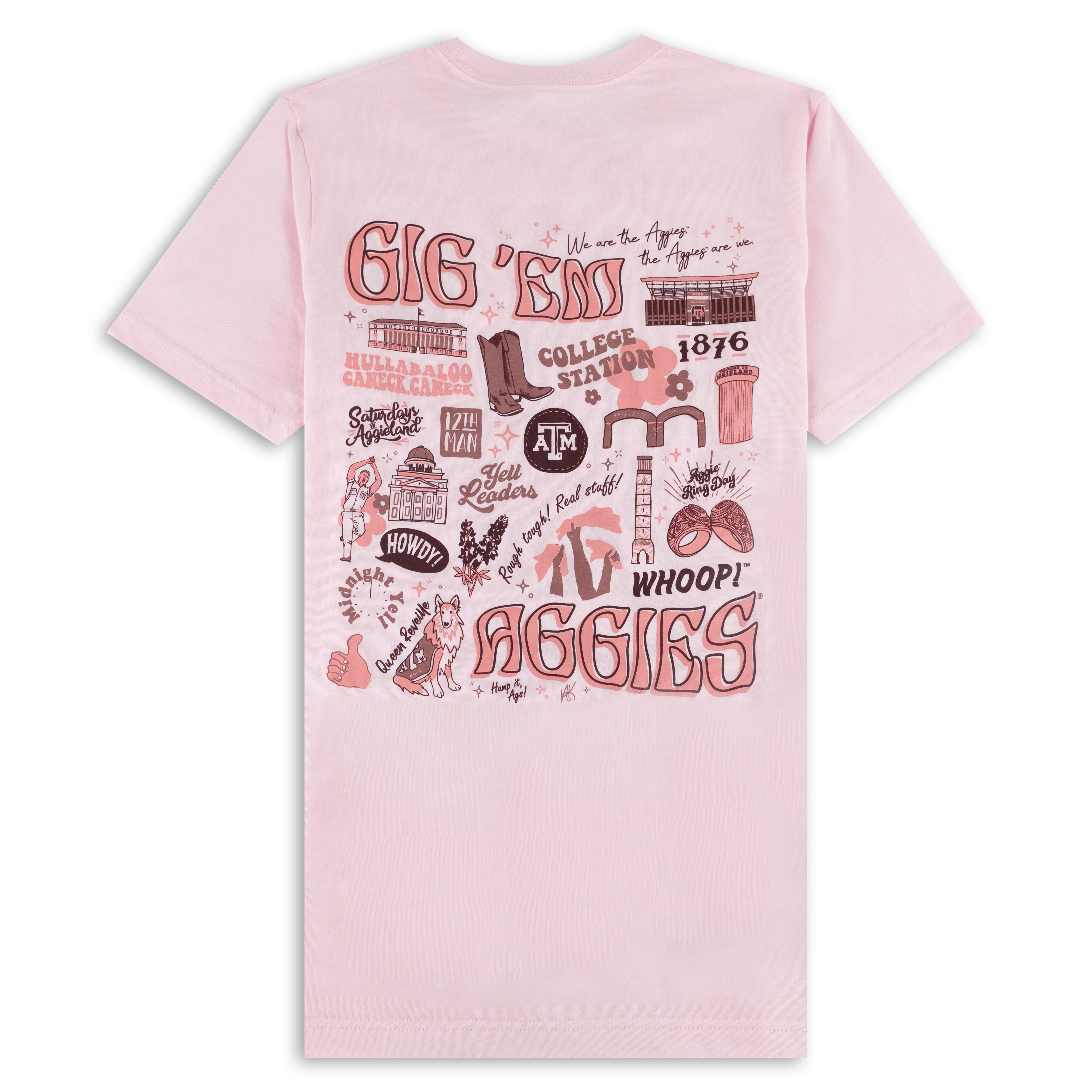 Texas A&M Gig 'Em Aggies Collage T-Shirt