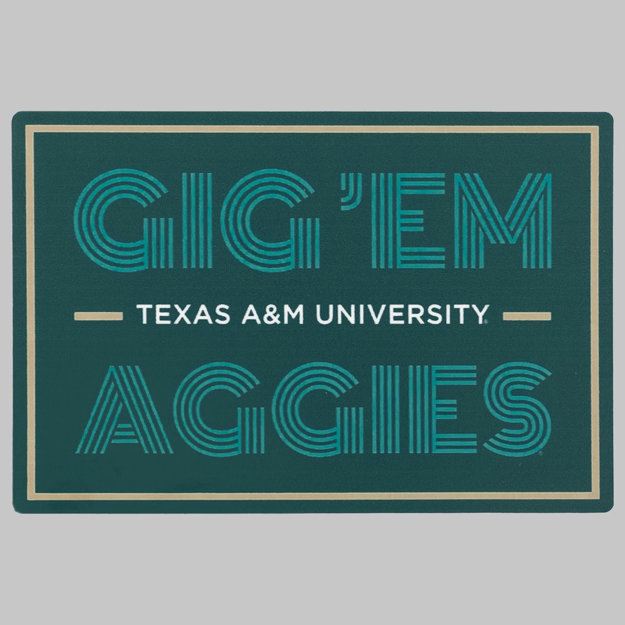 Gig 'Em Ags Box Dizzler Sticker