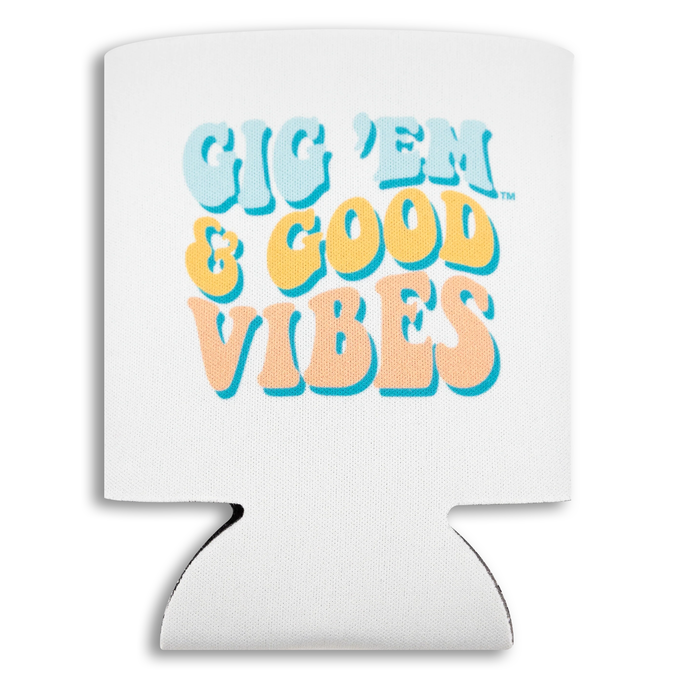 Gig 'Em Good Vibes Koozie