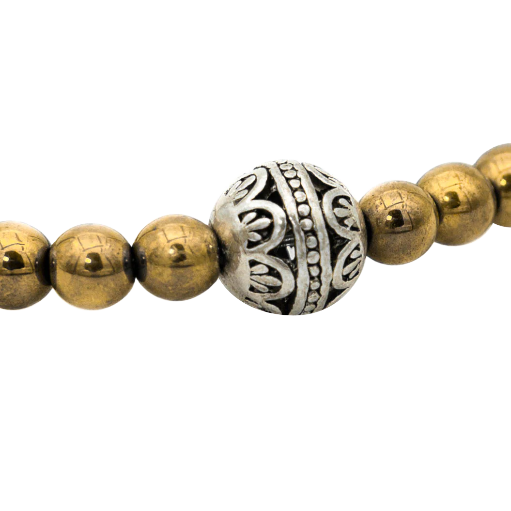 Gold Hematite Ball Centerpiece Bracelet - Image 3