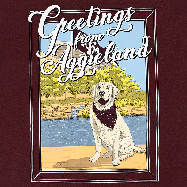 Greetings From Aggieland Dog T-Shirt - Maroon - Image 3